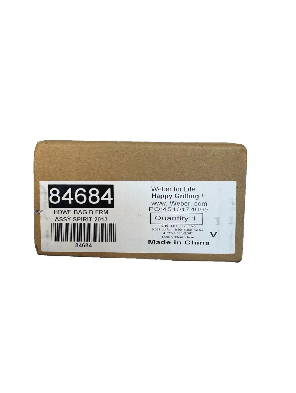 (A4) Genuine Weber 84684 Spirit 200 300 Grill Frame Assembly Hardware Bag B OEM